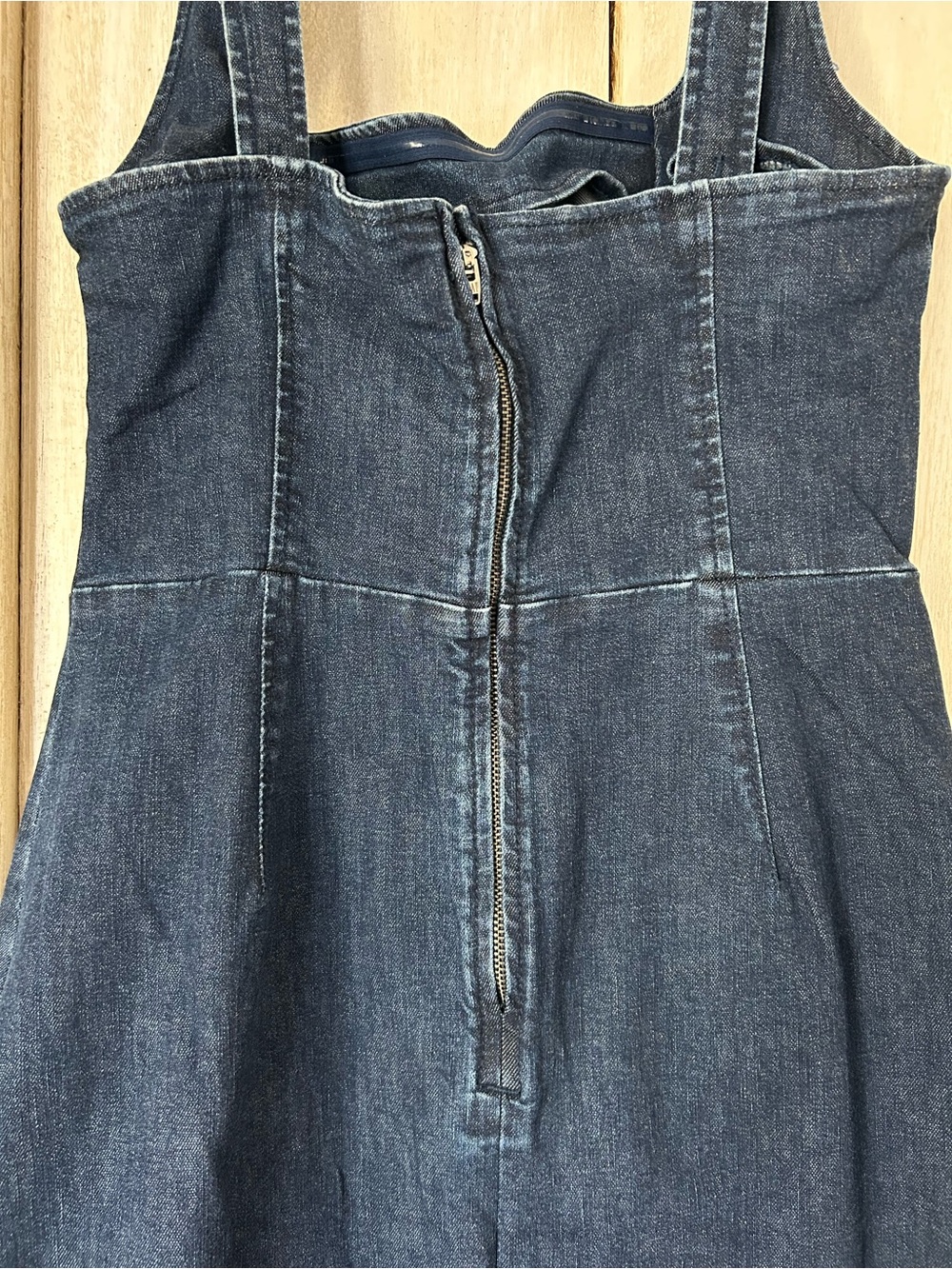 GAP Dark Indigo Denim Jacket with Silver Zipper - Picture 4 of 6